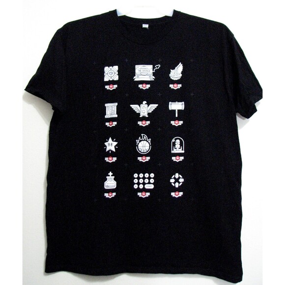 IGN Nintendo Video Games Power UP Icons Black XL Cotton T Shirt Mario Portal - Picture 2 of 5